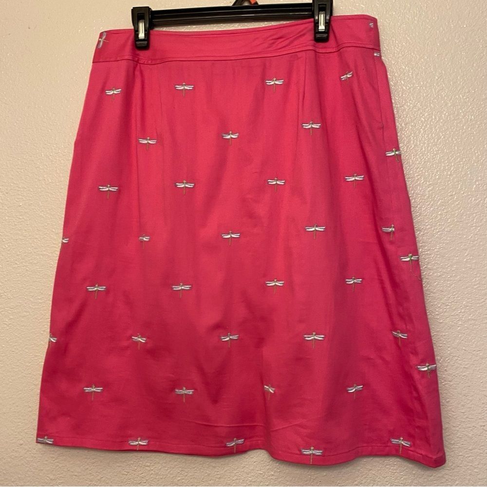 Pendleton hot Pink Dragonfly Embroidered whimsy fairycore cotton Skirt Size 14